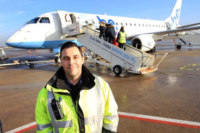 Airfield project manager, Keith Moran, on the apron at Doncaster Sheffield Airport. Picture: Chris Etchells
