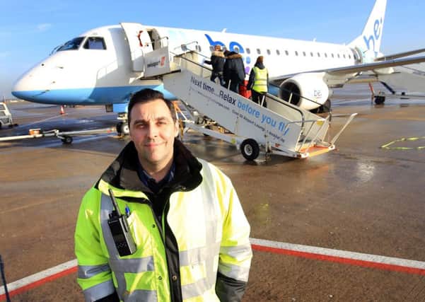 Airfield project manager, Keith Moran, on the apron at Doncaster Sheffield Airport. Picture: Chris Etchells