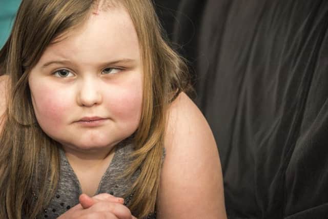 Brave Amber is set to jet off to the US for Proton Beam therapy on her brain tumour. The seven-year-old has already undergone hundreds of sessions of chemotherapy and two lengthy operations. Picture: Dean Atkins/The Star