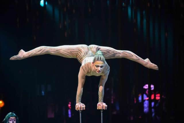 Roll up, roll up. With balancing skills, astonishing trapeze artists, swing displays and an incredible baton twirler, this Cirque show has the lot.
