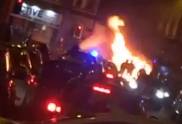 The fire on Silver Street. Picture: Terry Jones