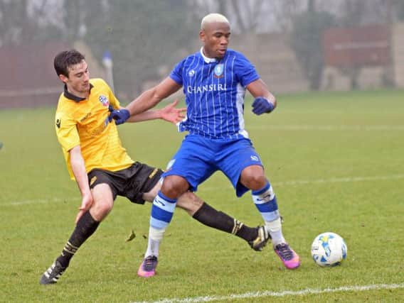 Claude Dielna playing for the Sheffield Wednesday development squad against Bolton earlier thsi season