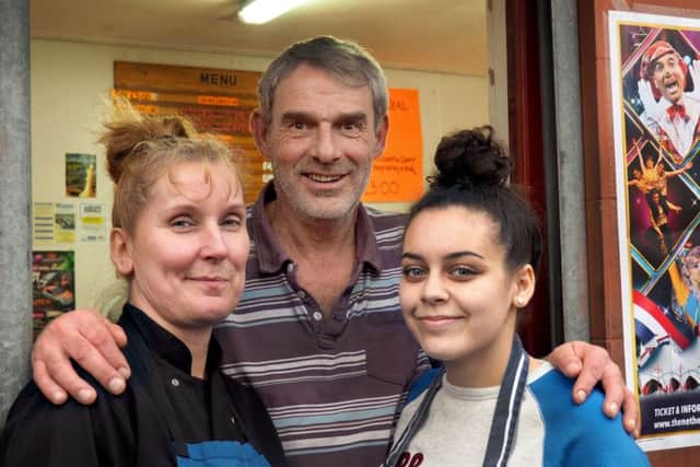 Kelham, one of the hippest places in the UK: Sean Needham of Hick Street Fish and Chips with colleagues Michelle Hackett (left) and Aaliyah Rawson