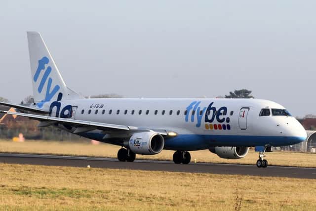Flybe flight preparing for take off at Doncaster Sheffield Airport. Picture: Chris Etchells