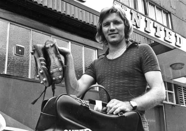 Tony Currie with his boots at Bramall Lane - 9 June  1976