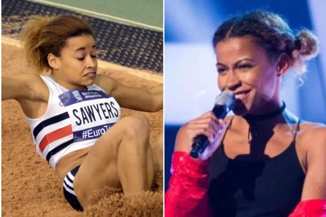 Jazmin Sawyers is splitting her time between athletics and singing.
