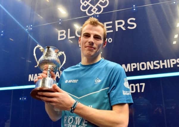 Nick Matthew with his ninth British Nationals title. Pic: @NationalsSquash