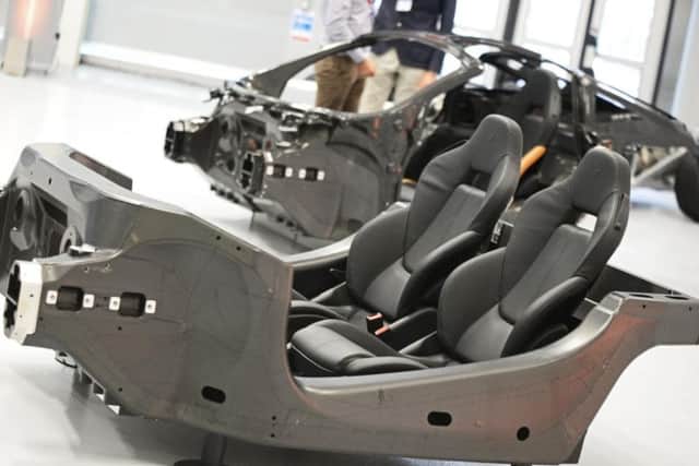An example of the type of lightweight carbon fibre chassis which will be manufactured at McLaren's new facility