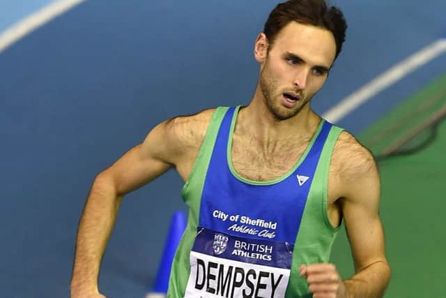 Sheffield's David Dempsey in the Men's 800m