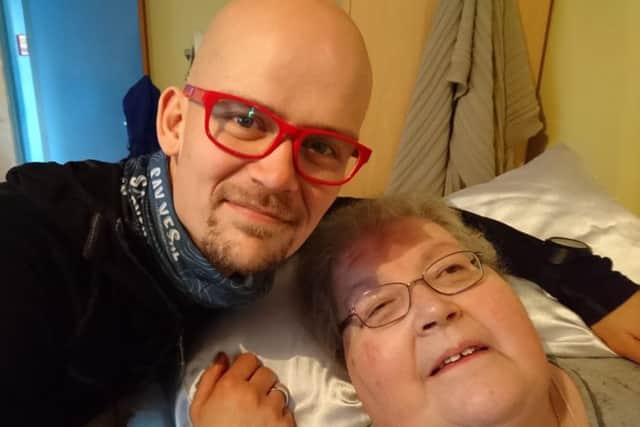 Will Roberts and his mum Bridget