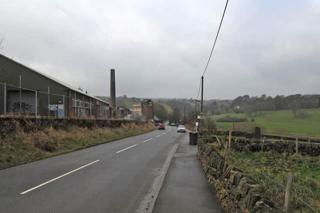 The former Griff Works in Stannington, with green belt land nearby.