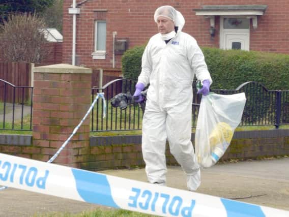 Forensics experts on Butterthwaite Road