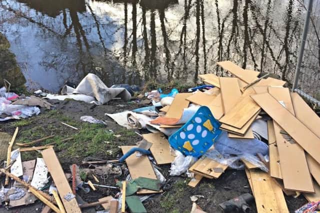 Jack Toon sent this photo showing rubbish dumped beside the river Don in Neepsend