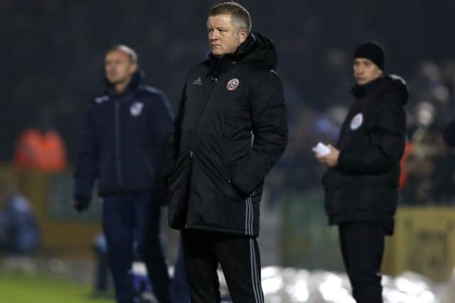 Chris Wilder manager of Sheffield Utd during the English League One match at the Memorial Ground Stadium, Bristol. Picture date: February 14th, 2017. Pic credit should read: Simon Bellis/Sportimage