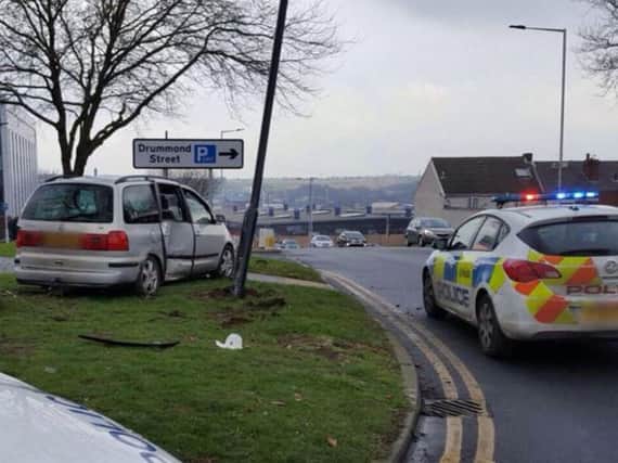 A stolen car was involved in a crash in Rotherham