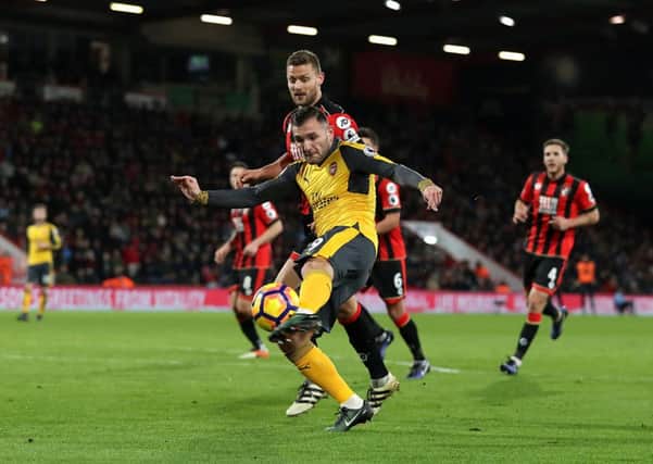 Arsenal's Lucas Perez scored against Sutton United in the FA Cup