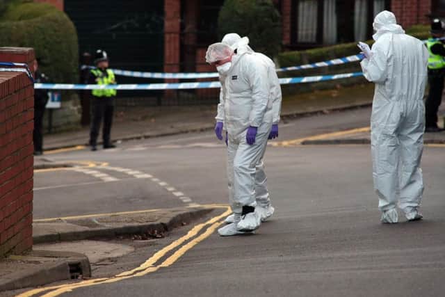 Daniel Hill Terrace and surrounding roads were cordoned off as police investigated the shooting (Glenn Ashley)