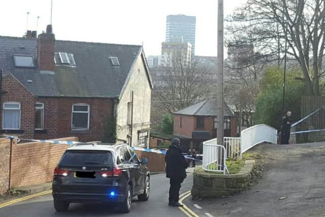 Armed police were stationed at the scene of the shooting, and visitors to Northern General Hospital said they were also present outside the A&E department