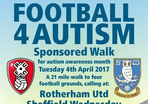 You can sign up now to join the sponsored walk between football grounds in aid of Autism Plus