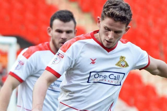 Jordan Houghton against Luton. Picture: Marie Caley