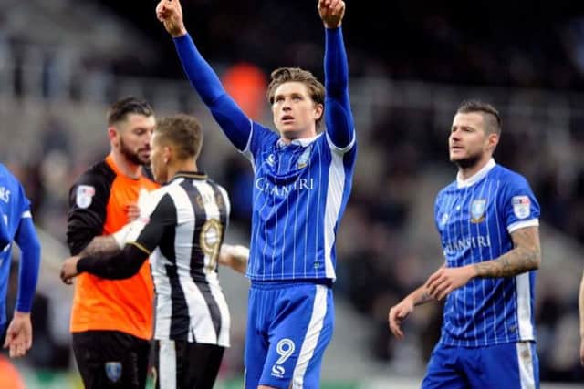 Adam Reach salutes Sheffield Wednesday's victory over Newcastle United at St James' Park on Boxing Day