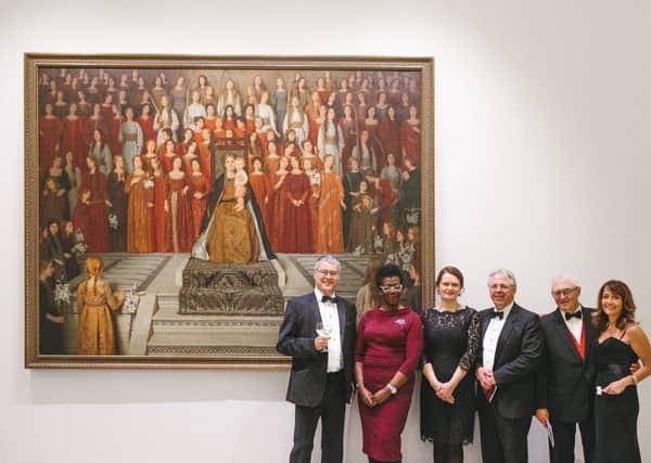 Neil MacDonald, trustee at Museums Sheffield, Paulette Edwards, presenter on BBC Radio Sheffield, Kim Streets, Chief Executive at Museums Sheffield, John Cowling, chair of trustees at Museums Sheffield, Joe Scarborough, Sheffield artist and Lucy Crapper, auctioneer.