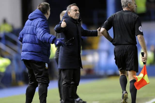 Carlos Carvalhal fumes from the sidelines....Pic Steve Ellis