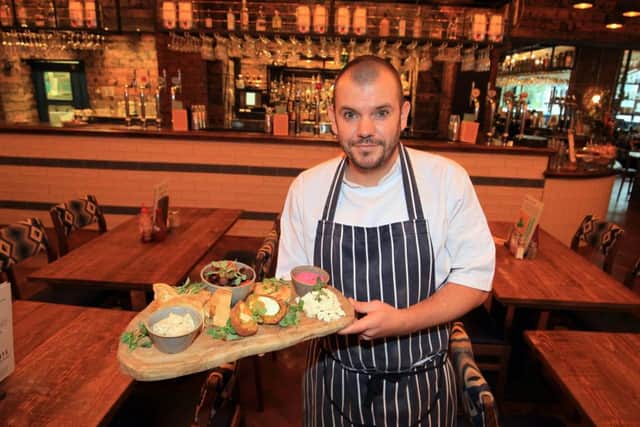 Food review at the Forum Kitchen + Bar on Devonshire Street in Sheffield. Pictured is head chef Matt Wasnidge. Picture: Chris Etchells