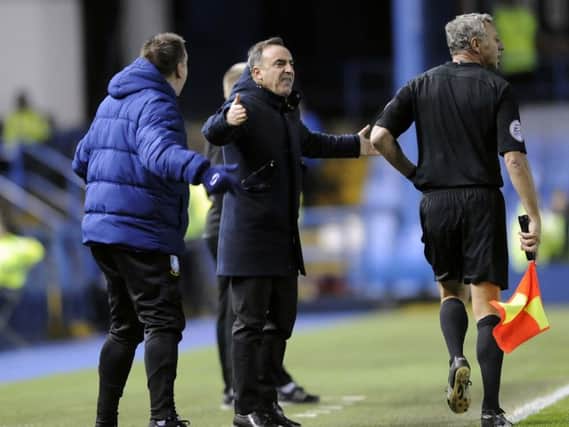 Carlos Carvalhal was furious with referee Darren Bond in Tuesday night's defeat to Brentford