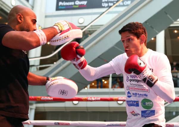 Gavin McDonnell during his open workout in Hull this week. Picture: Matchroom