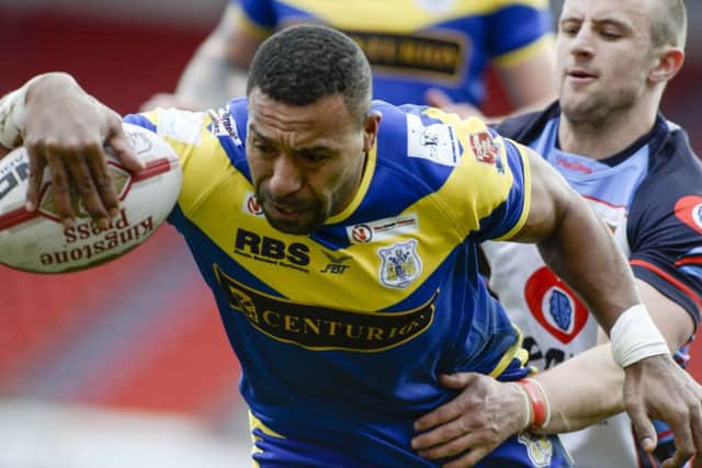 Dons' Jason Tali scores under the posts. Photo: Dean Atkins
