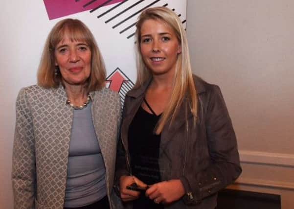 Helena Kiely (right) with Dr Carole easton, of the Young Women's Trust