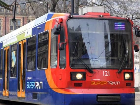 A tram has broken down in Sheffield