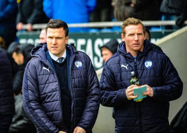 Chesterfield's manager Gary Caldwell. 

Picture by Stephen Buckley/AHPIX.com. Football, League 1, Chesterfield v Oxford United; 25/02/2017 KO 3.00pm 
Proact stadium; copyright picture; Howard Roe; 07973 739229
