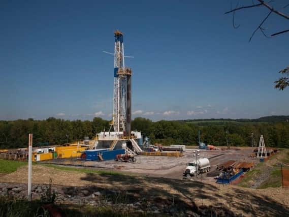 A shale fracking rig