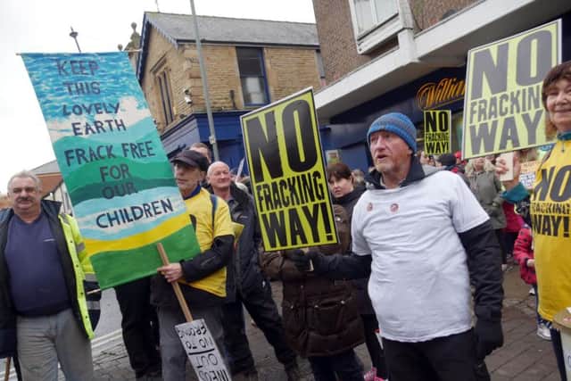 A protest march against plans for fracking near Eckington (photo by Sarah Washbourn / www.yellowbellyphotos.com)