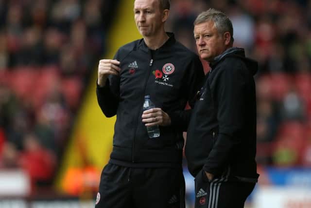 Chris Wilder (right) and Alan Knill have both been big influences on Mark Duffy's career. Pic Simon Bellis/Sportimage