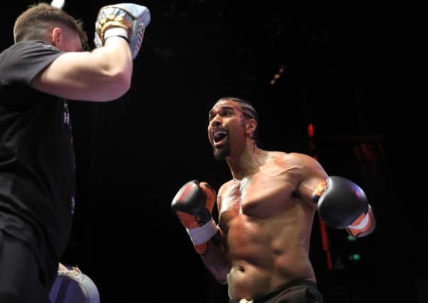 David Haye during the workout at the Indigo 02, London.Pic: Adam Davy/PA Wire
