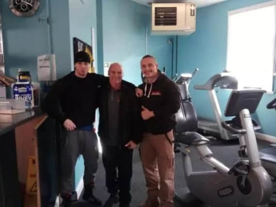 Francois Le -La-Gron, David Grubb and Isacc Glave at the gym.