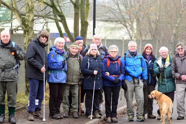 Members of Sheffield's visually impaired walking group.