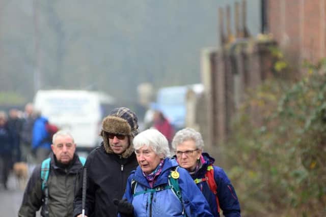 Members of Sheffield's visually impaired walking group.