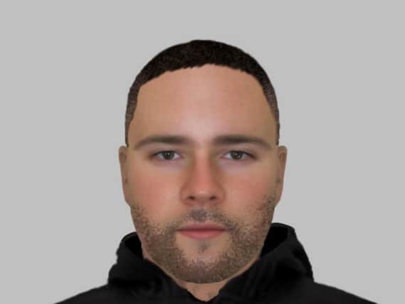 A police e-fit of a man being sought in connection with the alleged assault in Rotherham