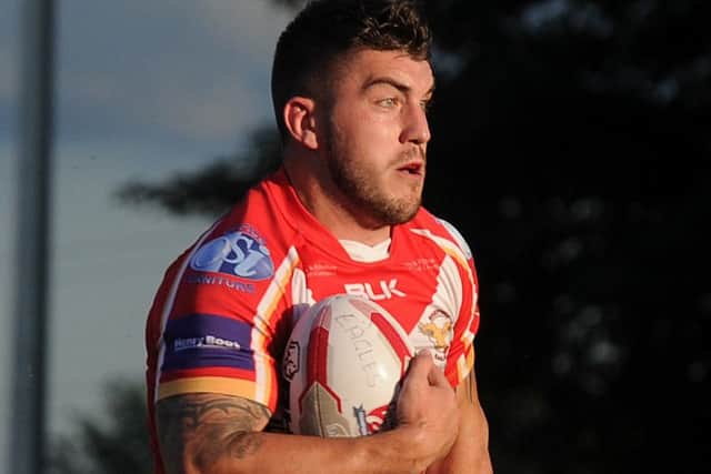 Sheffield Eagles' first try scorer Duane Straugheir. Picture: Andrew Roe