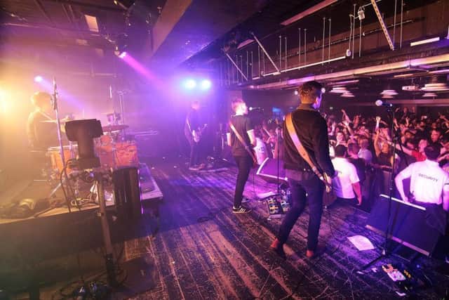 The Sherlocks on stage in front of a sold out crowd at The Foundry, at the University of Sheffield.