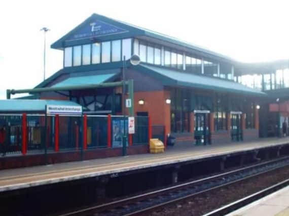 A man was struck by a train at Meadowhall
