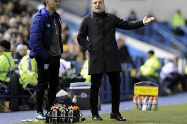 Owls boss Carlos Carvalhal on the sidelines during his side's 1-1 draw with Burton Albion on Tuesday
