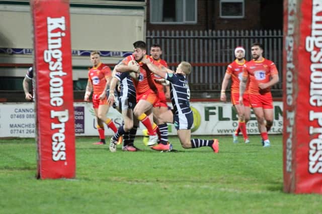 Action from Eagles' defeat to Featherstone in Wakefield. PIC: Simon Hall