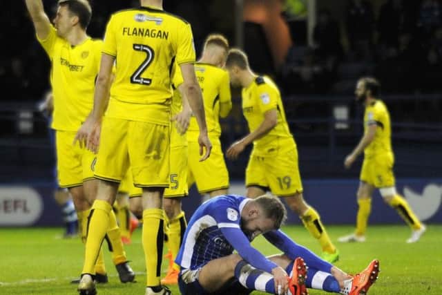 Jordan Rhodes struggled in front of goal against a Burton side intent on scrapping for a point