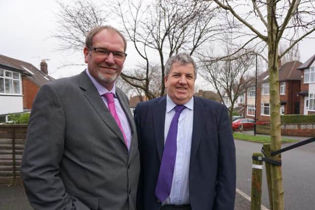 Councillor Bryan Lodge (right) with Amey's operations director Darren Butt