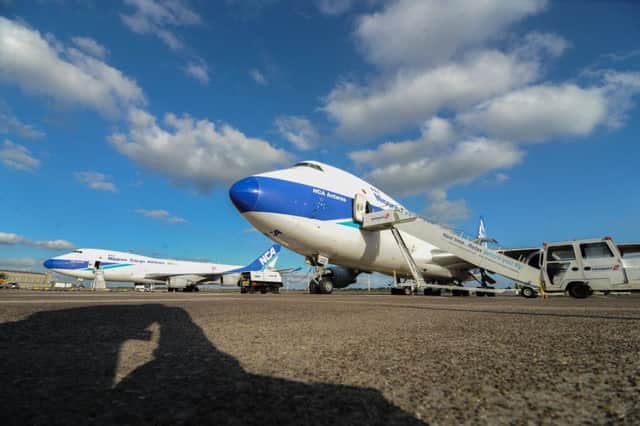 Nippon Cargo Airlines jets at Doncaster Sheffield Airport.